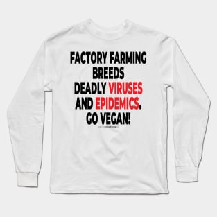 vegan to prevent pandemics like coronavirus / covid-19 (102 v2) Long Sleeve T-Shirt